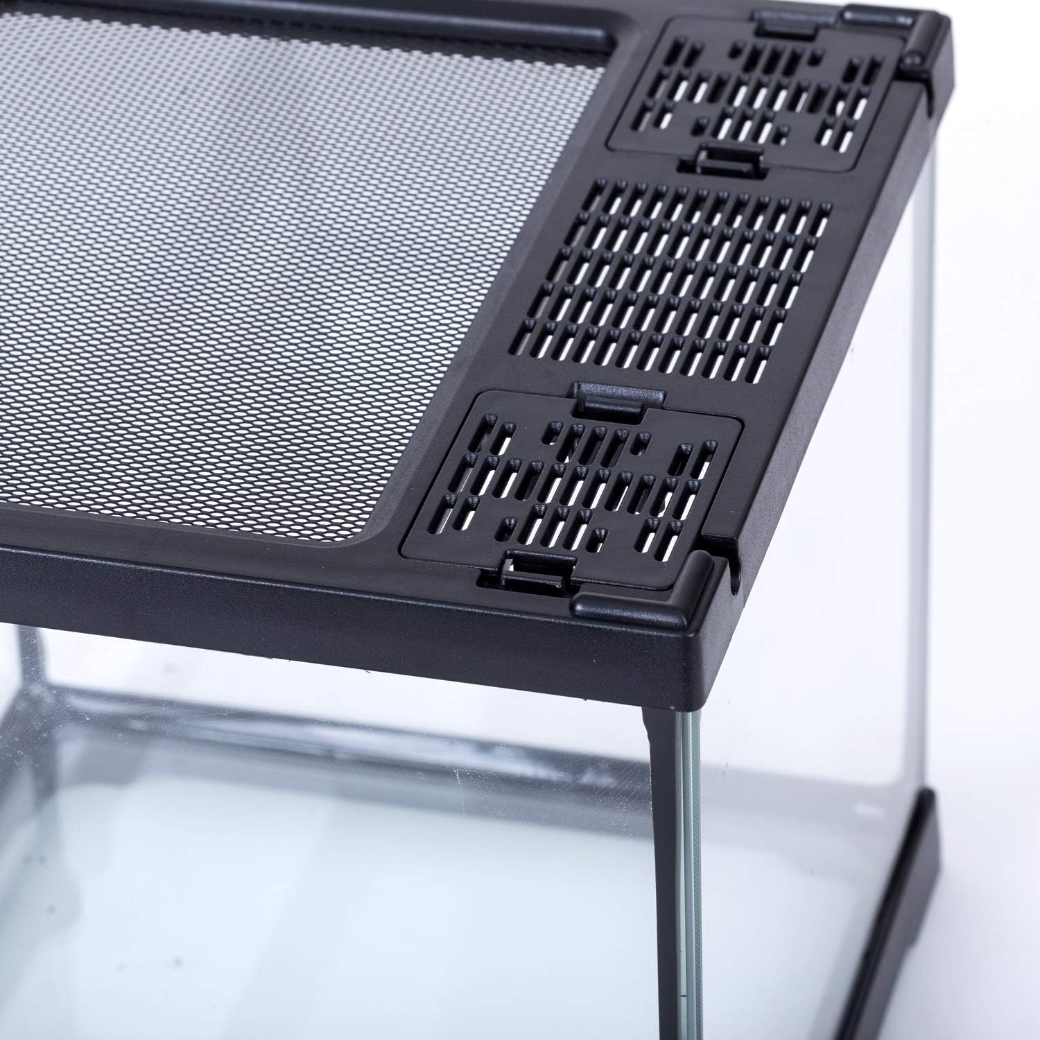 REPTI ZOO Mini Reptile Glass Terrarium,Front Opening Door Full View Visually Appealing Mini Reptile or Amphibians Glass Habitat