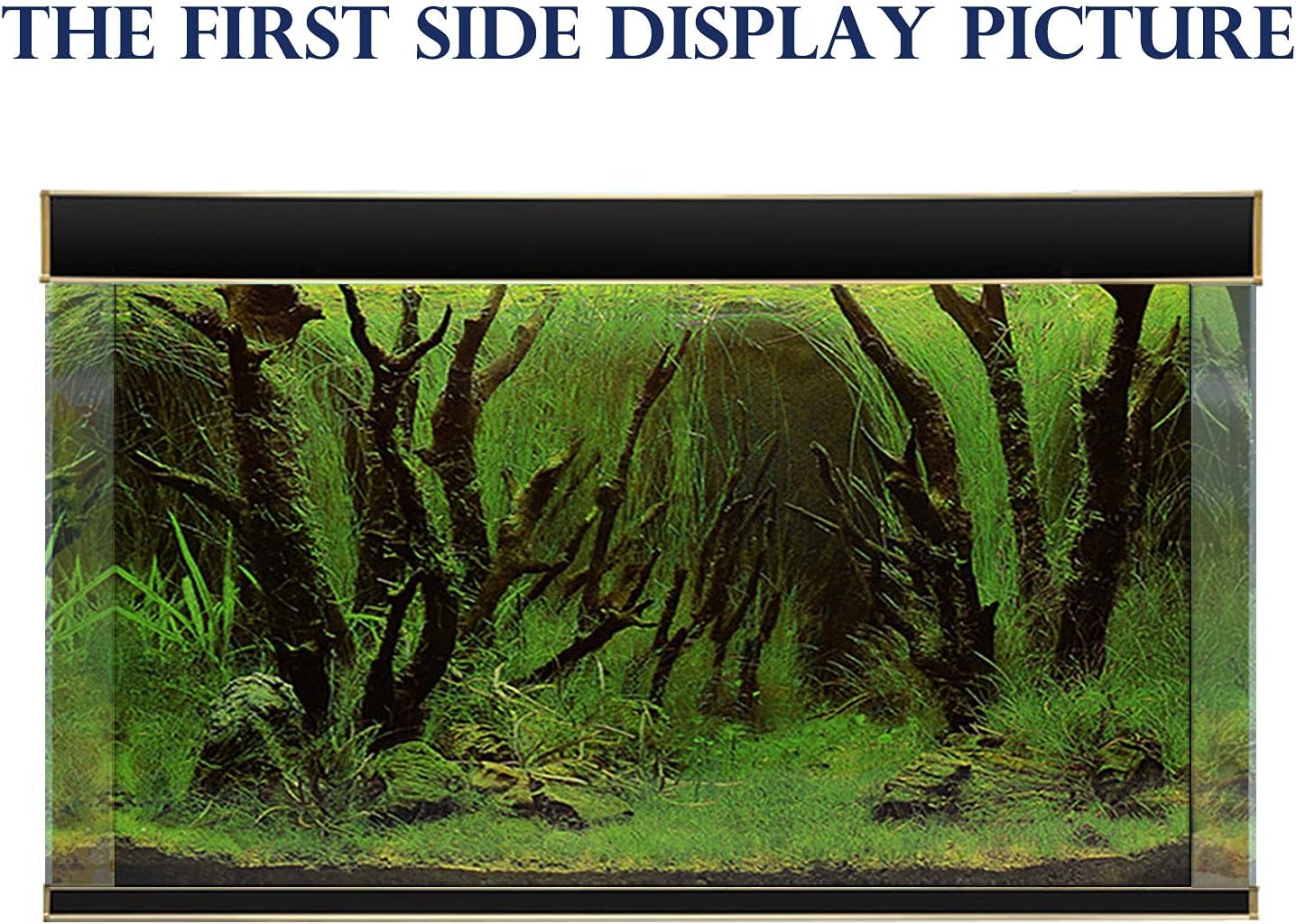 ELEBOX New 20" x 48" Fish Tank Background Paper Wallpaper 2 Sided Colorful Seaweed Water Plants Aquarium Poster Decorations