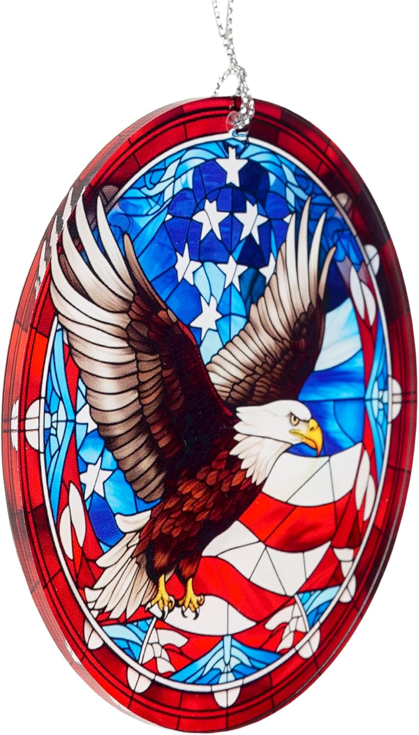 American Bald Eagle Ornament, Patriotic Christmas Ornament 2025, Eagle Christmas Decoration for Tree, Military Ornament Gift for Men, Army Patriotic Decor, American Eagle Symbol Keepsake for Veterans