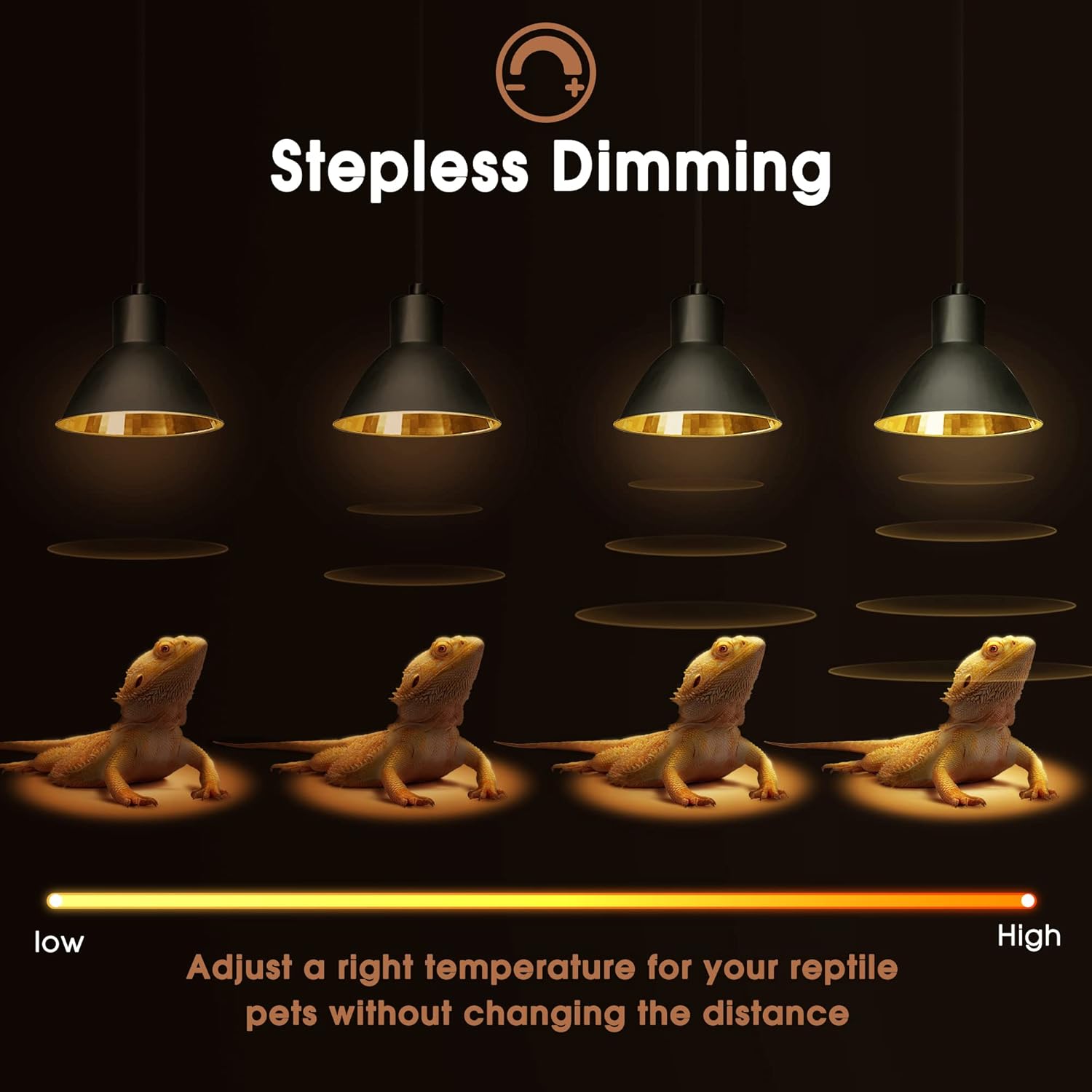 Briignite Reptile Heat Lamp 50W G9 Halogen Heat Bulb & Dome Reptile Light Fixture, Aluminum Reflector, UVA Basking Light for Reptiles, Dimmable Heat Lamp for Chicken Turtle Snake Gecko Lizard