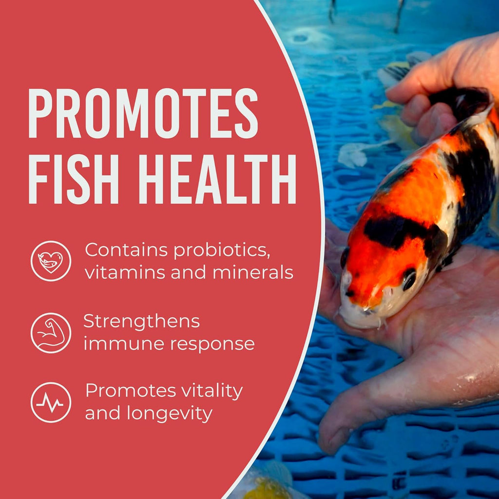 Blue Ridge Koi Fish Food 2lb - Koi Food Mini Growth Formula, Goldfish Food, Premium Fish Food for Ponds, Ponds Fish Food, Floating Pond Pellets