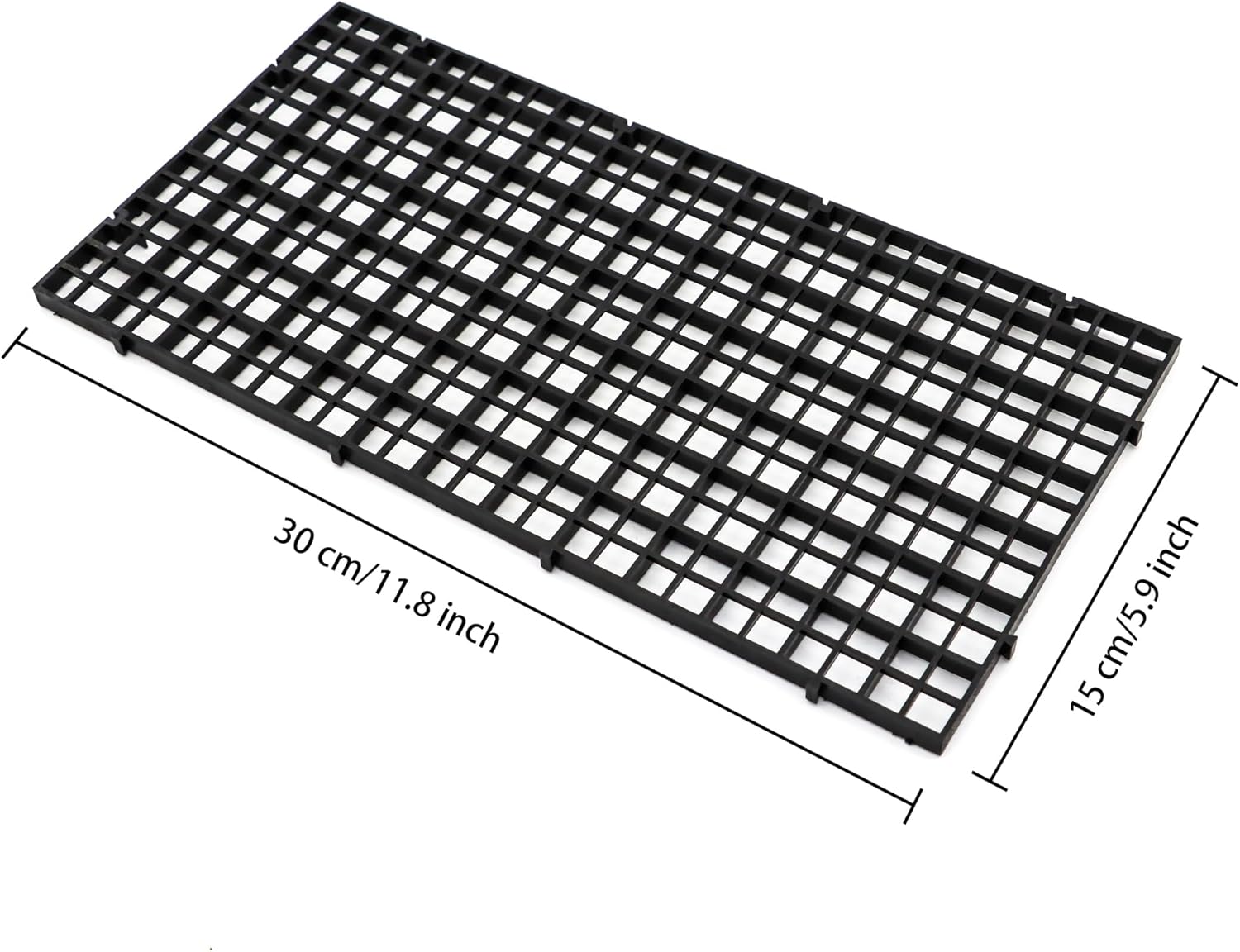 ALEGI 24 Pcs Aquarium Fish Tank Divider Plastic Egg Crate Aquarium Filter Bottom Tray Grid Isolation Board Partition Net Pane Separator (S 24pcs Black)