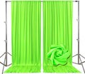 10ft x 10ft Fresh Green Backdrop Curtains for Parties, Fabric Satin Background Curtain with Rod Pockets for Weddings, Birthday, Baby Shower, Photography, Graduation Party Backdrop Drapes, 2 Panels