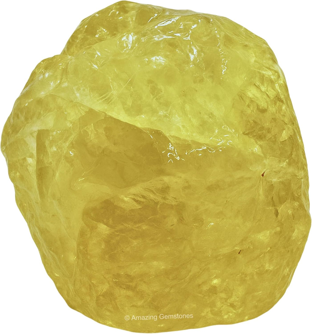 Amazing Gemstone 2 Pieces Lemon Quartz Raw Crystals and Healing Stones, Natural Rocks for Tumbling and DIY Raw Stones and Crystals