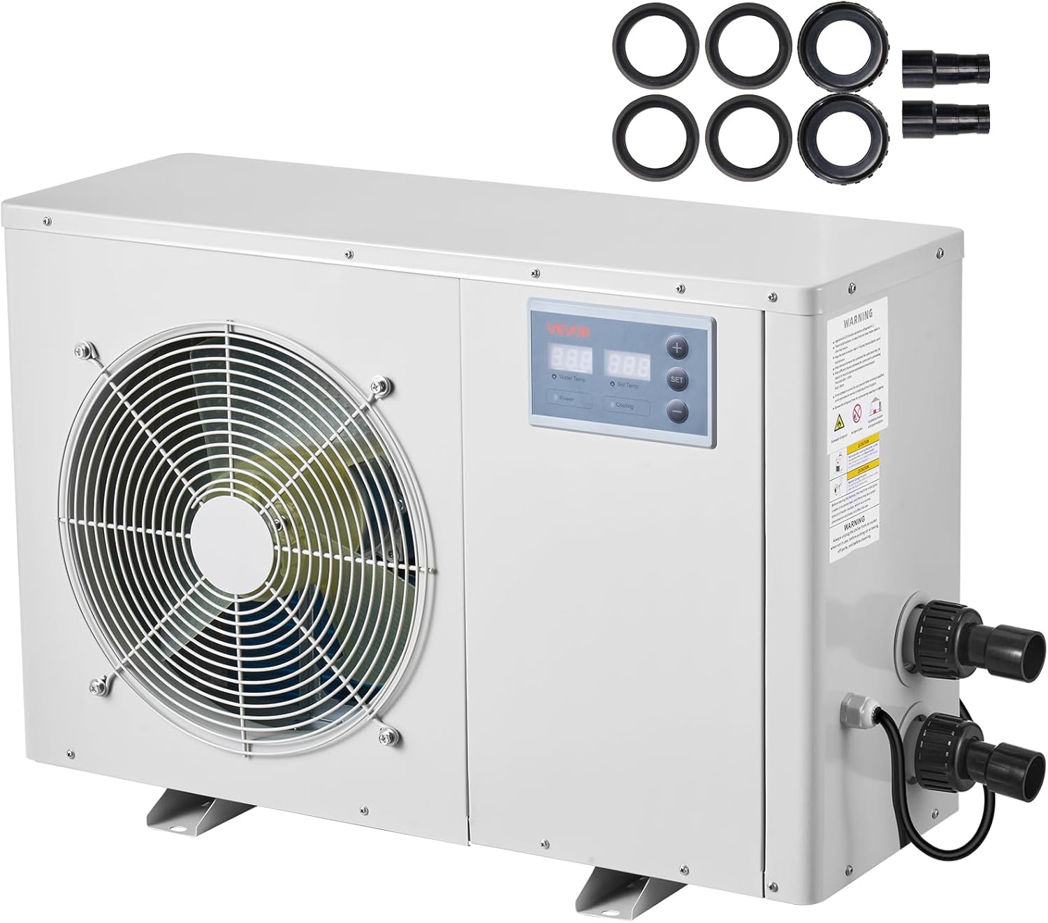 VEVOR Aquarium Chiller 150 Gallon, 1/2 HP Water Chiller for Hydroponics, Fast Cooling for Fish Tank,Axolotl,Coral Reef,Quiet Refrigeration Compressor, Titanium Evaporator,Complete Fittings