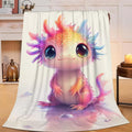 Axolotl Throw Blanket Axolotl Stuff Gifts for Kids Girls Boys Adults Women Man Soft Cozy Warm Plush Fluffy Fuzzy Fleece Blanket Decor 40''X50''