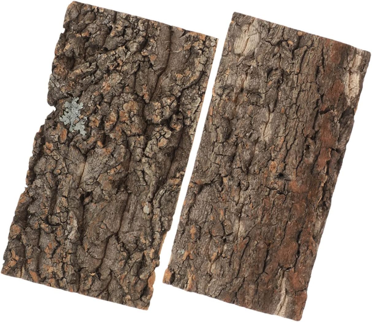 2pcs Natural Cork Bark Terrarium Decor for Reptile Tanks Lifelike Landscape Accents for Snakes Lizards More Enhances Aquatic Environments