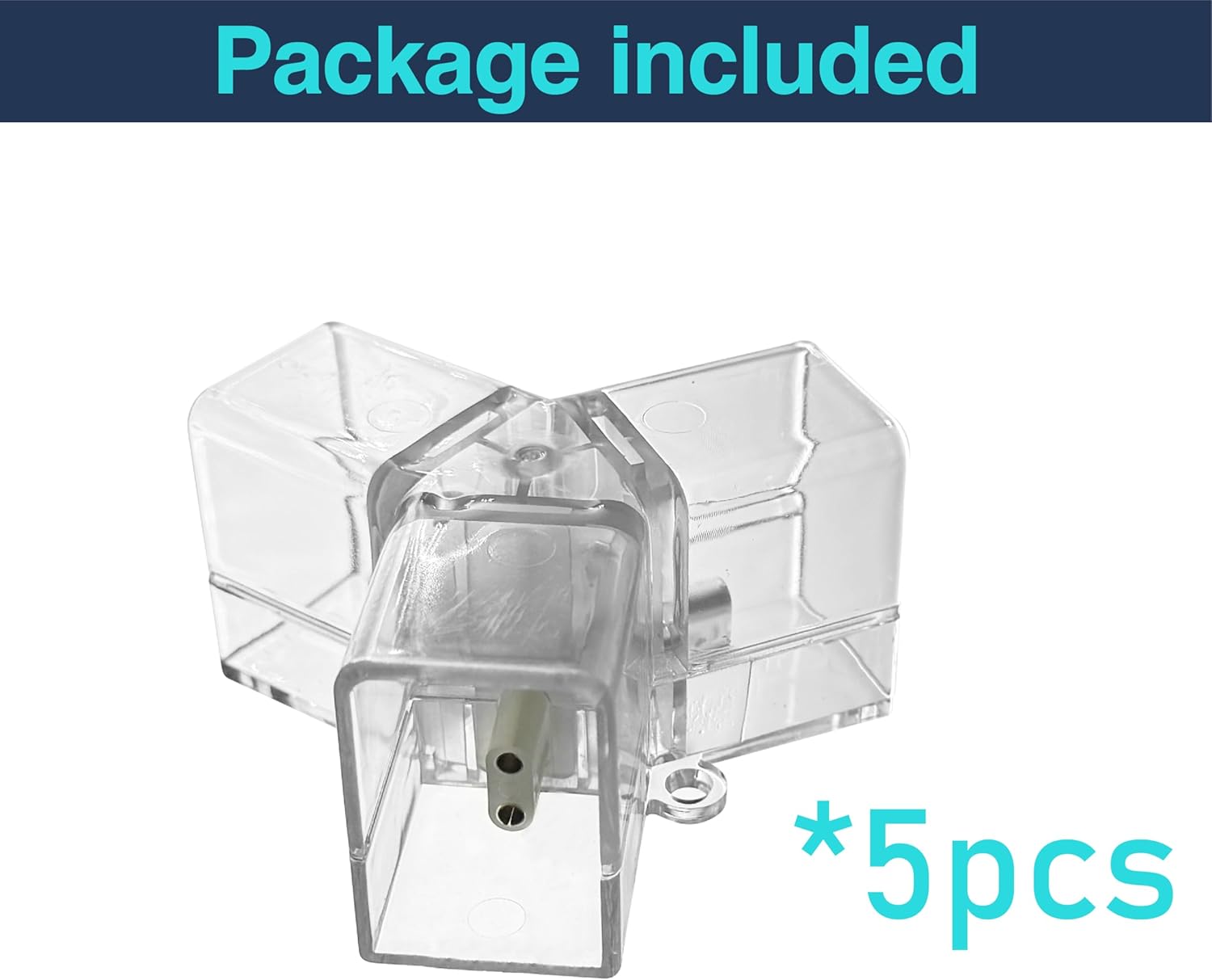 5 Pack Hexagon Garage Light Connectors 120° Y-Connector 2 Pin 3 Way LED Garage Light Copper Pin DIY Hexagon Accessories Replacement/Spare for Honeycomb Lighting Systems(5 Pack Y Connector)