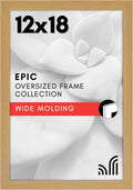 Americanflat 12x18 Poster Frame with Polished Plexiglass - Wide Picture Frames Made of Engineered Wood for Vertical or Horizontal Wall Display - Epic Collection - Pine