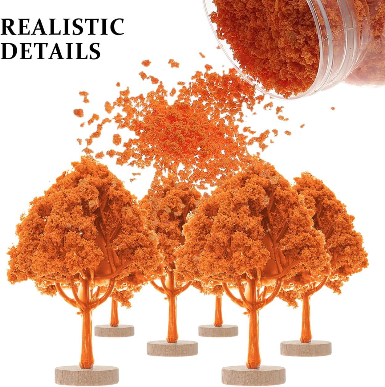 Gadpiparty 400ml DIY Sponge Tree Powder Realistic Artificial Landscaping Plant for Micro Landscape Decor