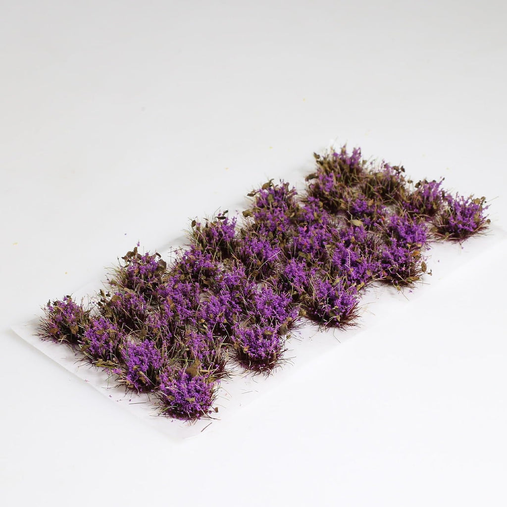 32-Piece 8mm Tall Diorama-Flowers-Grass Point Leaf Miniature-Clusters-Purple Mist Static-Grass for Model-Train-Scener Wargaming-Terrain ，Dioramas & DIY Crafts