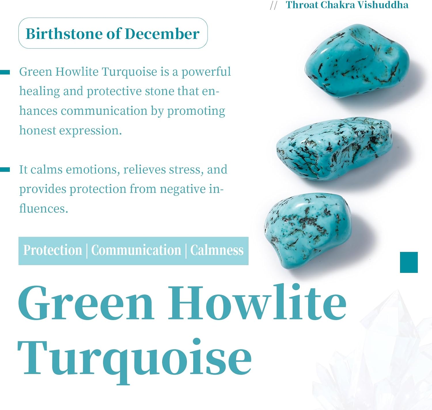 SUNYIK Howlite Turquoise Tumbled Chips Stone Crushed Pieces Irregular Shaped Stones 1pound(about 460 gram)