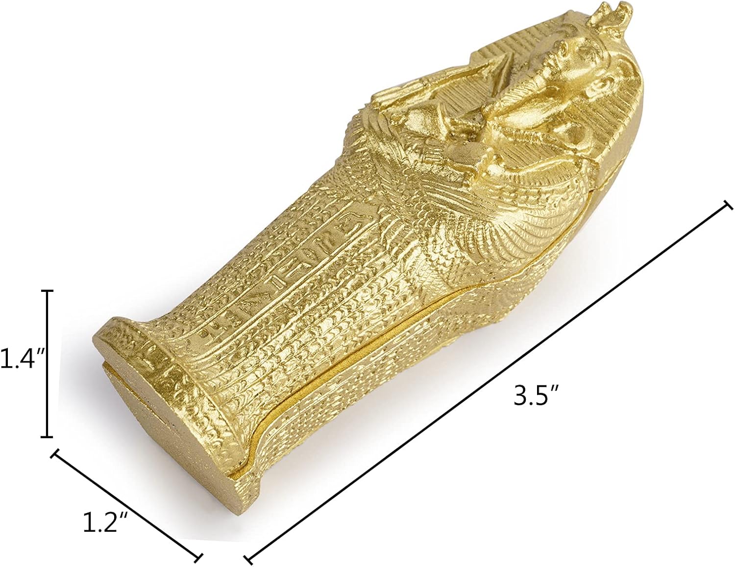 Aquarium Mummy Gold Coffin Decorations Egypt Fish Reptile Turtle Tank Décor Ornament Pet Gold