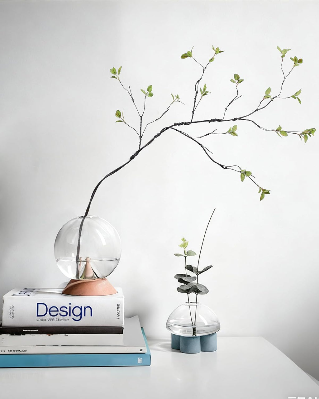 DuHouse 47" 5Pcs Artificial Ficus Branches Fake Greenery Stems Faux Ficus Twig Plants for Home Office Table Vase Filler Decoration