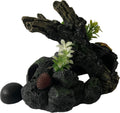 Aquarium Decor Magnetic Driftwood Outcropping Ornament –Wall-Mounted Fish Tank Accessory