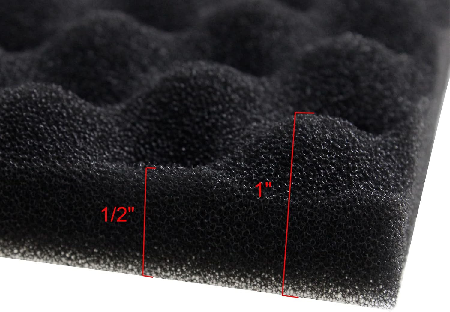 AQUANEAT Aquarium Bio Sponge Foam Filter Media Pad Cut-to-fit for Fish Tank Sump Pond 17" x 11" x 1/2" to 1"