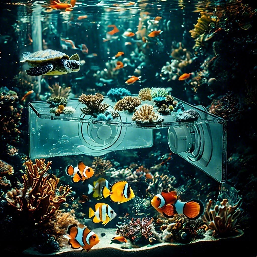 13 Plug Holes Coral Frag Rack Clear Acrylic Holder for Aquarium Fish Tank - Button Reef Broken Frame With Enhanced Suction Cup (2 Pack)