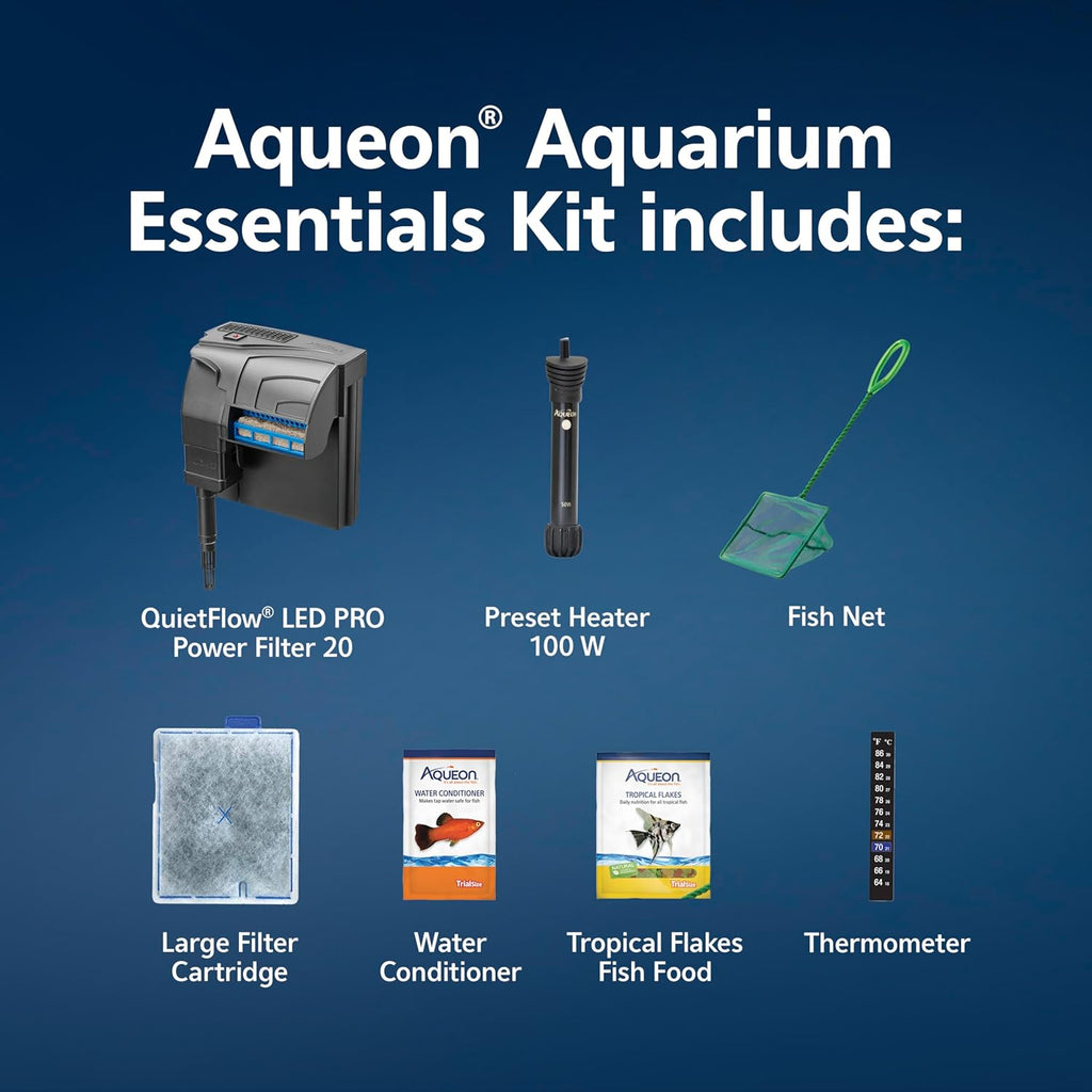 Aqueon Fish Tank Aquarium Essentials Starter Kit for 29 Gallon Tanks