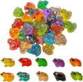 40 Pieces Resin Mini Frogs Luminous Mini Animals 10 Colors Tiny Animals for Crafts Dollhouse Fairy Garden Micro Moss Landscape Aquarium Potted Plant Decor (Frog2)
