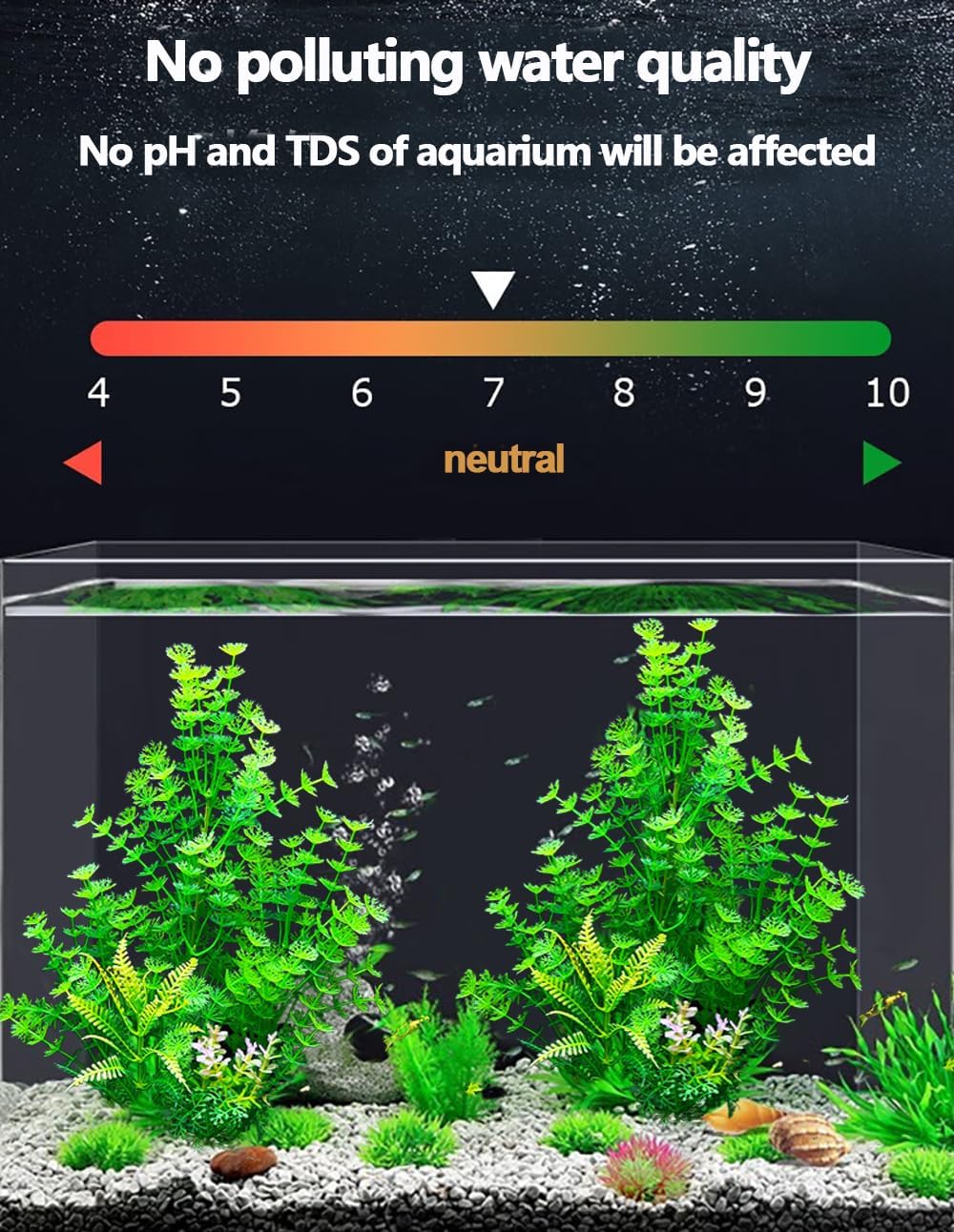 2 Pack Aquarium Decor Plastic Plants Extra Large Artificial Fish Tank Plants Tall Fish Tank Decorations- Green 12" Tall