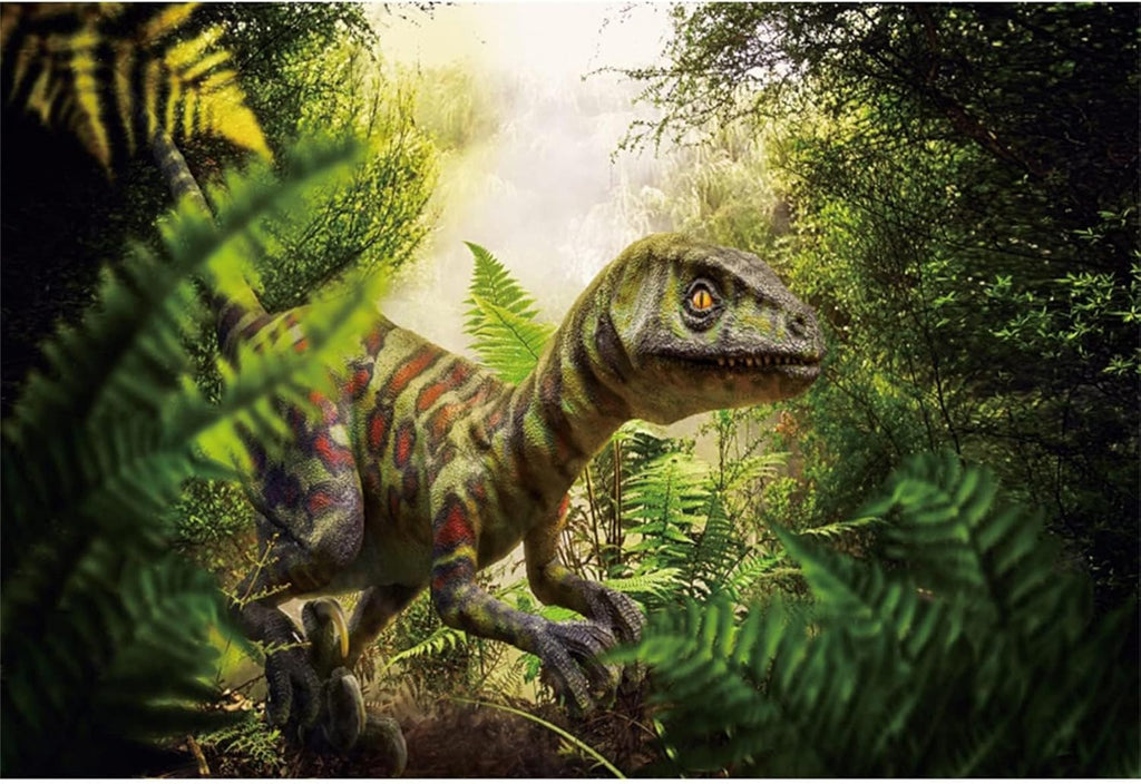 Renaiss 8x6ft Dinosaur Backdrop for Photoshoot Fabric Jurassic Period Jungle Forest Photography Background for Kids Boys Man Birthday Party Supplies Wallpaper Portrait Photo Props