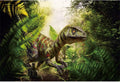 Renaiss 6x4ft Dinosaur Backdrop for Photoshoot Fabric Jurassic Period Jungle Forest Photography Background for Kids Boys Man Birthday Party Supplies Wallpaper Portrait Photo Props