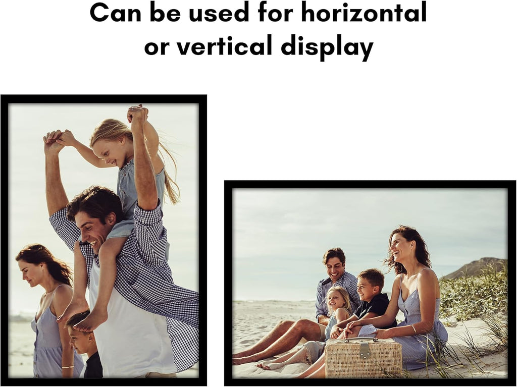 Americanflat 27x39 Poster Frame with Polished Plexiglass - Black Picture Frame - Wide Photo Frames Made of Engineered Wood for Vertical or Horizontal Wall Display - Epic Collection - Black