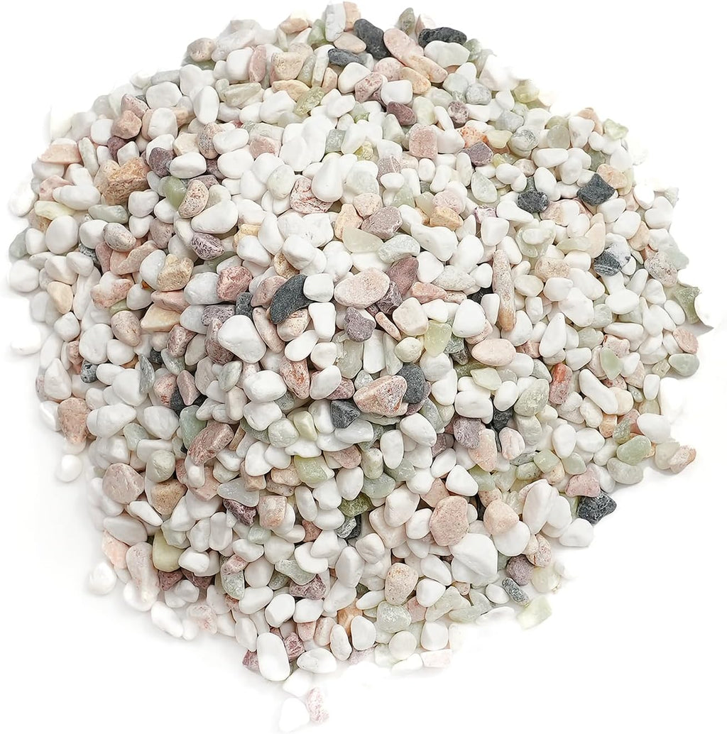 CONSDAN 24 LBS Natural Gravel for Fish Tank, StoneCreek Betta Fish Aquarium Gravel, Vase Filler, River Rocks, Fish Tank Decorations, Perfect for Aquarium Decor, Fish Tank, & Indoor Plant, Mixed Color