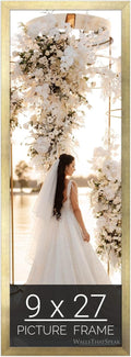 wallsthatspeak 9x27 Gold Picture Frame for Puzzles Posters Photos or Artwork