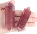 YATOJUZI 3.5" Strawberry Quartz Healing Crystals Wand Natural Crystals and Healing Stones Large Hexagonal Strawberry Quartz Crystal Points for Meditation Divination Reiki Energy Balancing 1PCS