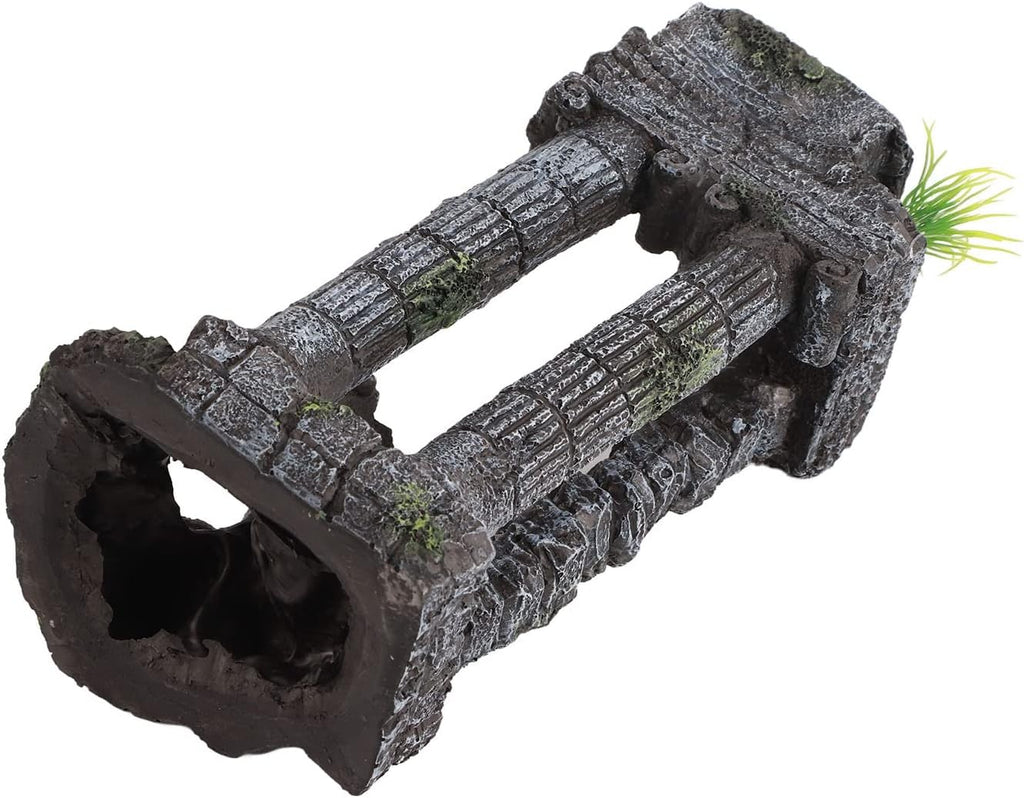 Aquarium Decoration Roman Columns, Simulation Resin Vintage Ruins Roman Column Fish Hideout Landscape Ornament