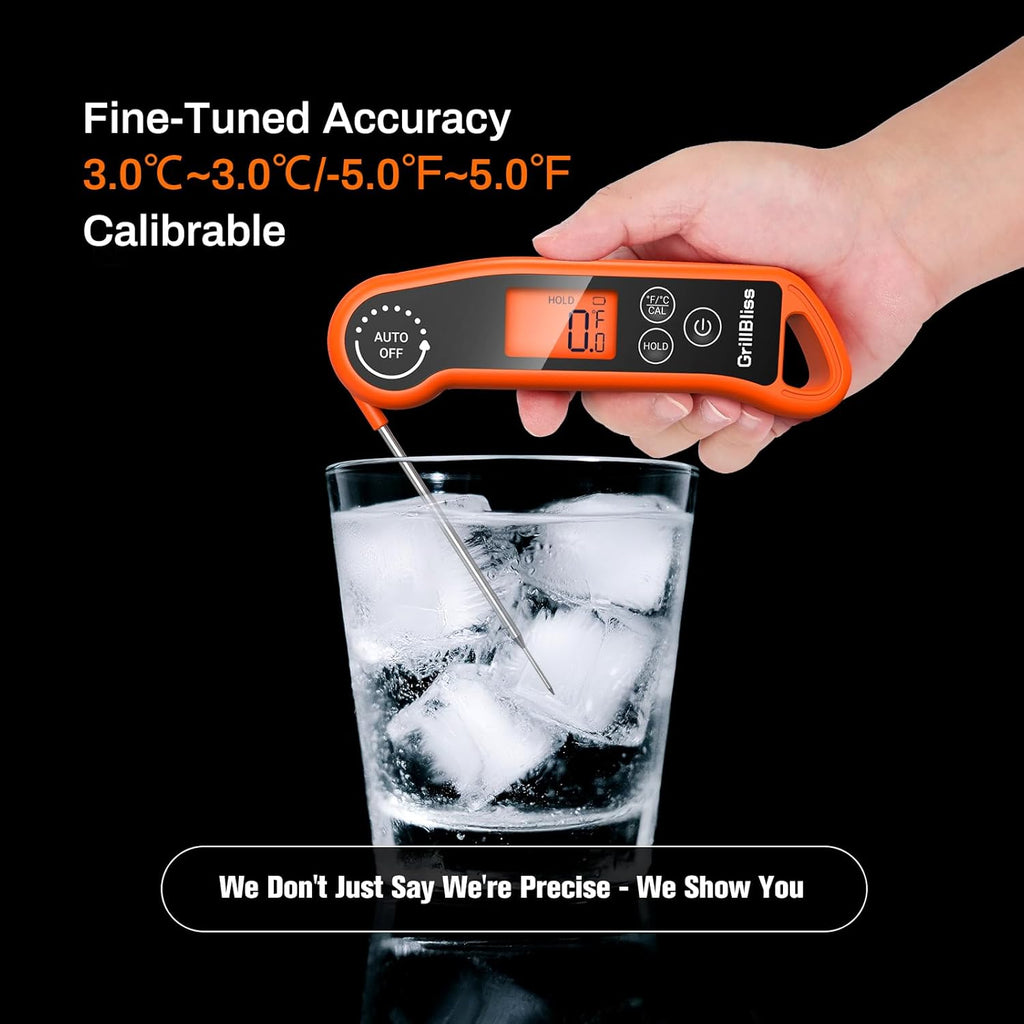 Instant Read Meat Thermometer, Meat Thermometer Digital with 0.5s Fast Reading, IPX5 Waterproof Cooking Thermometer with ±0.5℉ Accuracy, Food Thermometer for Candy, Grill, Milk, Bake, Oven and Brewing