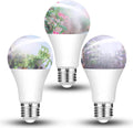 LED Grow Light Bulb for Indoor Plant 9W A19 Plant Light Bulb for Winter with 5000K Red Blue 100W Equivalent Full Spectrum E26 Grow Light Bulb for Seed Starting, Flowers, Hydroponic, Succulents, 3 Pack