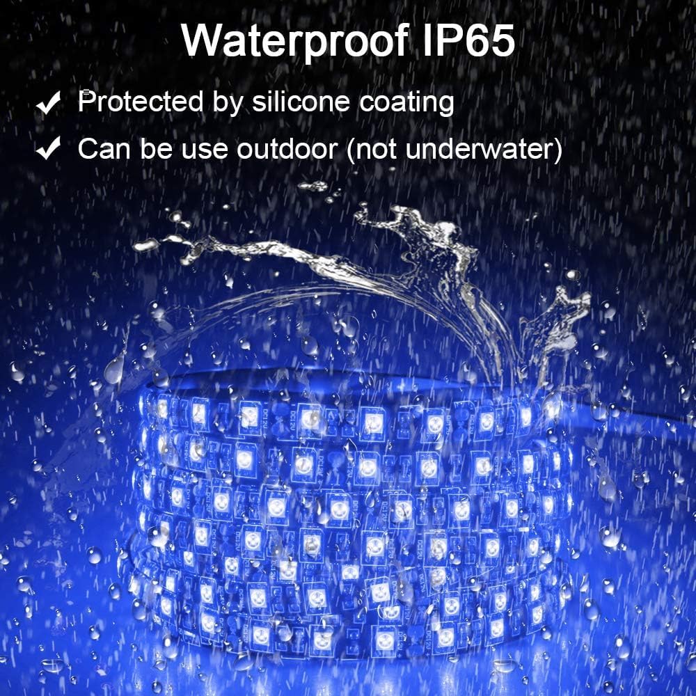 Pontoon Boat LED Strip Lights, 12V 32.8FT Blue Waterproof Marine LED Light Boat Interior Light, Boats Deck Hull Gunnel Lighting, Night Fishing Lights for Bass, Jon, No Battery