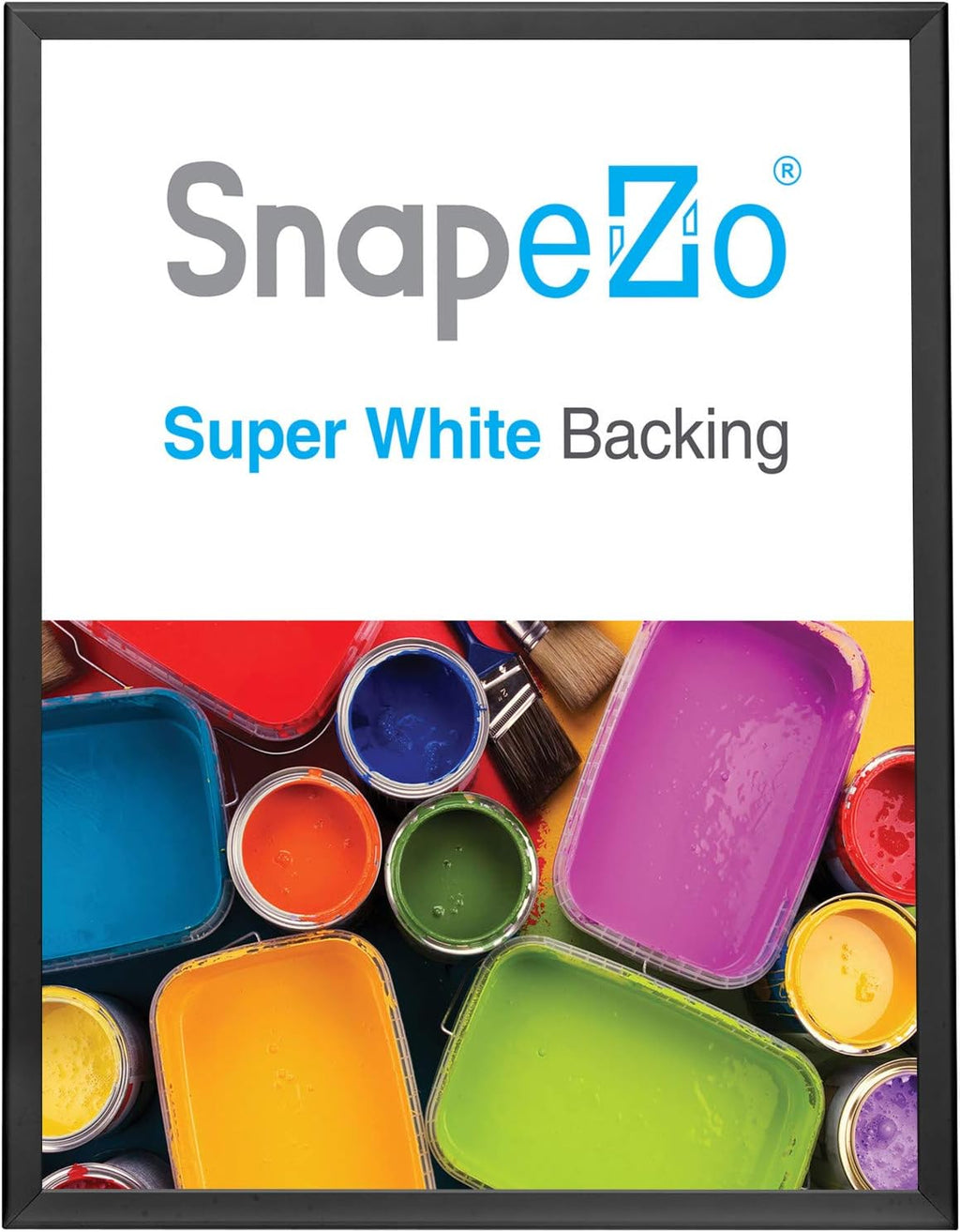SnapeZo Poster Frame 36x48, Black, 1.25 Inch Aluminum Profile, Front-Loading Snap Frame, Wall Mounting, Professional Series