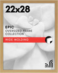 Americanflat 22x28 Poster Frame with Polished Plexiglass - Wide Picture Frames Made of Engineered Wood for Vertical or Horizontal Wall Display - Epic Collection - Pine