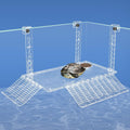 Acrylic Turtle Dock Basking Platform for Aquatic Turtles, No Screwdriver Required Effortless and Sturdy，Innovative Turtle Tank Fixture for Safety, Durability (14 Inch)