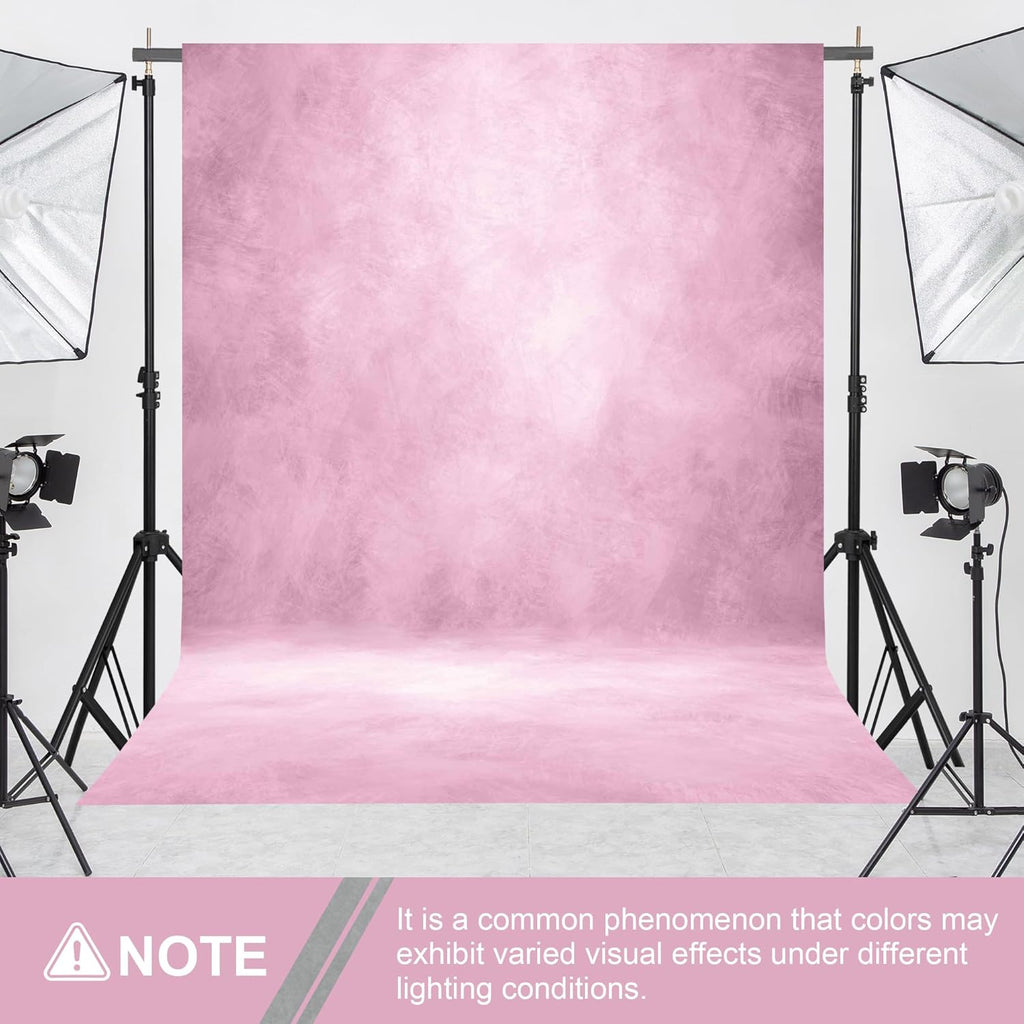 Abstract Professional Photography Backdrop for Portrait Photo Props Booth Background Photoshoot Studio with Polyester Fabric Roller Pocket on Top (8x10ft,Light Pink,No Stand)