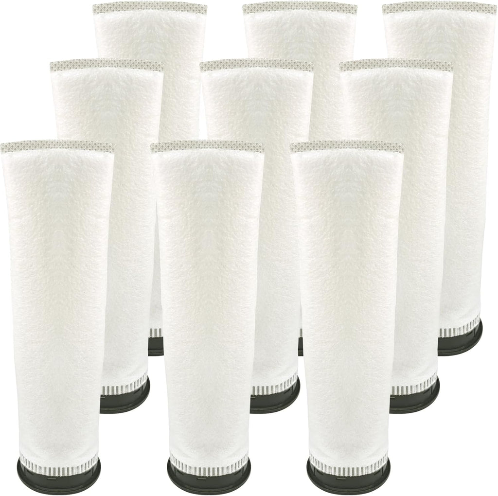 9 Pack 2.75 Inch Filter Socks 225 Micron Fits Waterbox AIO Series Aquariums, Eshopps, Fiji Cube, HelloReef 15G Fish Tank and All 2.75" Filter Sock Holders
