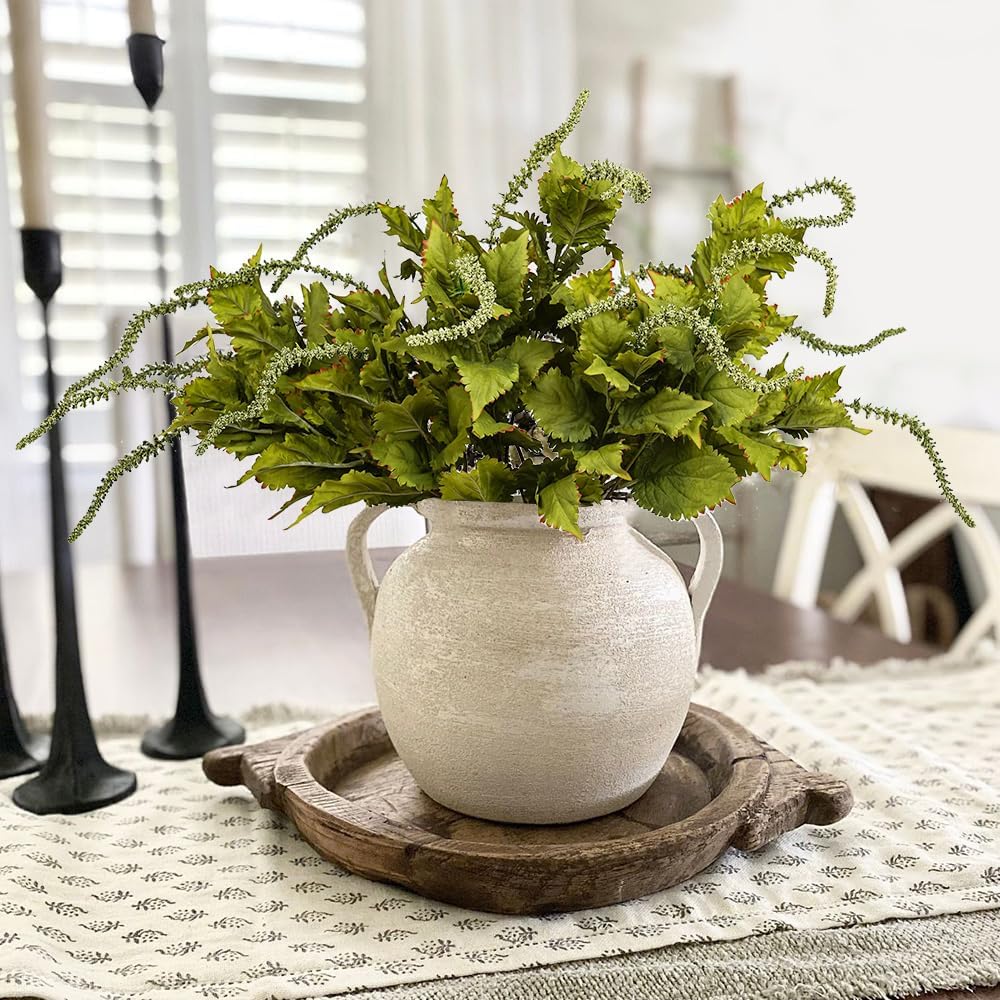 Melorca&Guilla Artificial Plants,6Pcs 33inch Faux Greenery Stems,Faux Branches for Vase, Artificial Plants Branches Vase Filler for Kitchen Office Shop Home Décor