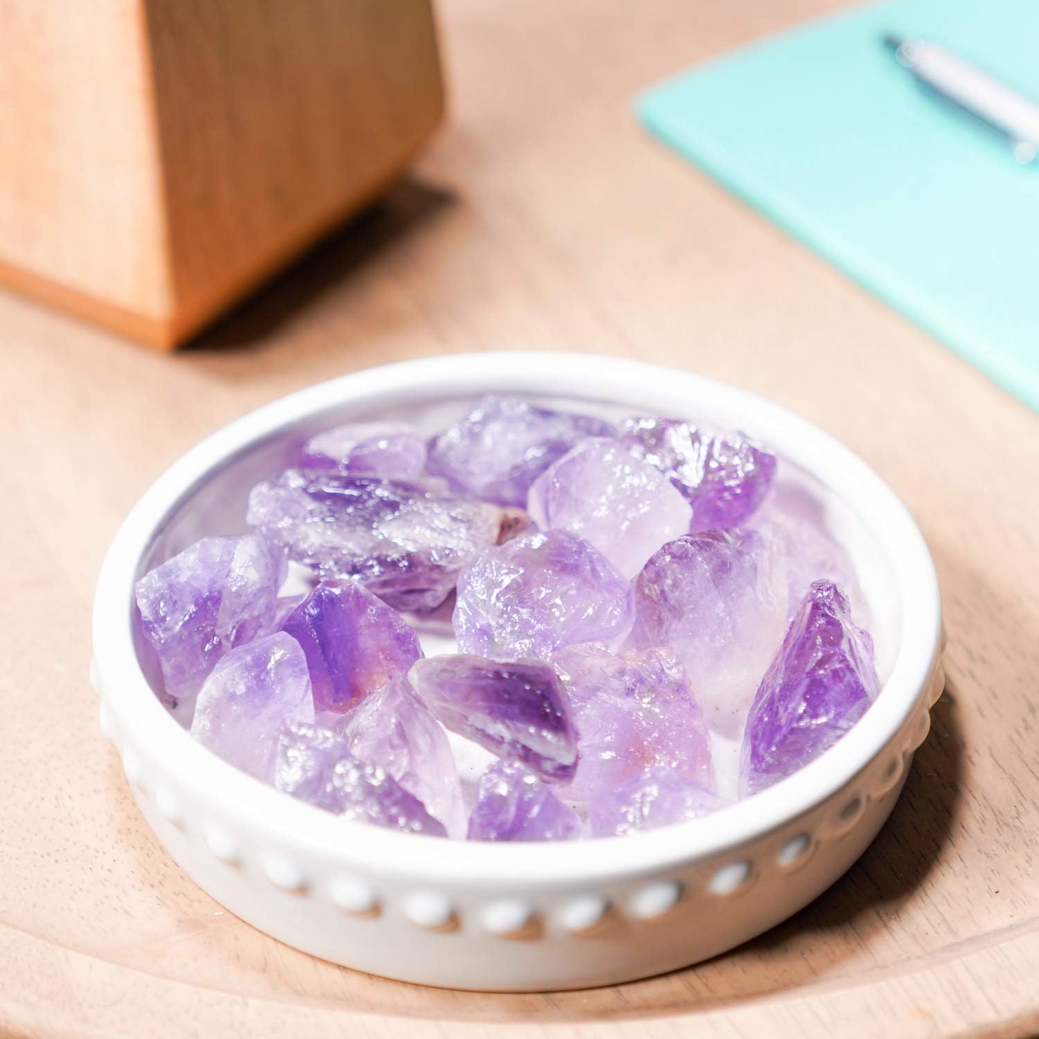 Crystal Allies 3 Pound Bulk Rough Amethyst Reiki Crystal Healing Stones Large 1" from Madagascar