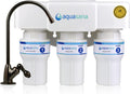 Aquasana Under Sink Water Filter | 3-Stage Claryum Filtration | Reduces up to 99.99% of PFAS, Lead & Chlorine | Under Counter Drinking Water Filter | Includes Oil-Rubbed Bronze Faucet | AQ-6300-ORB