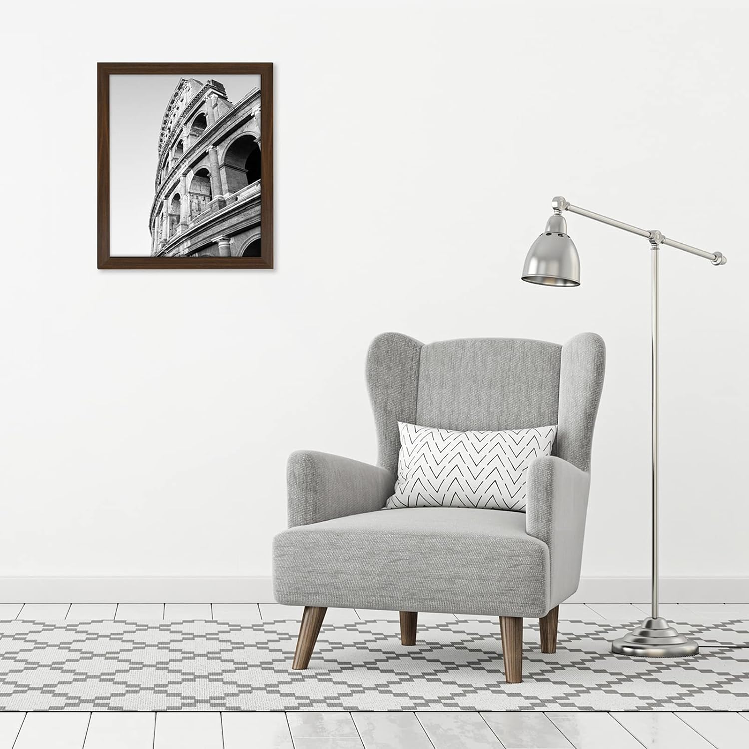 Americanflat 20x24 Picture Frame with Polished Plexiglass - Wide Picture Frames Made of Engineered Wood for Vertical or Horizontal Wall Display - Epic Collection - Walnut