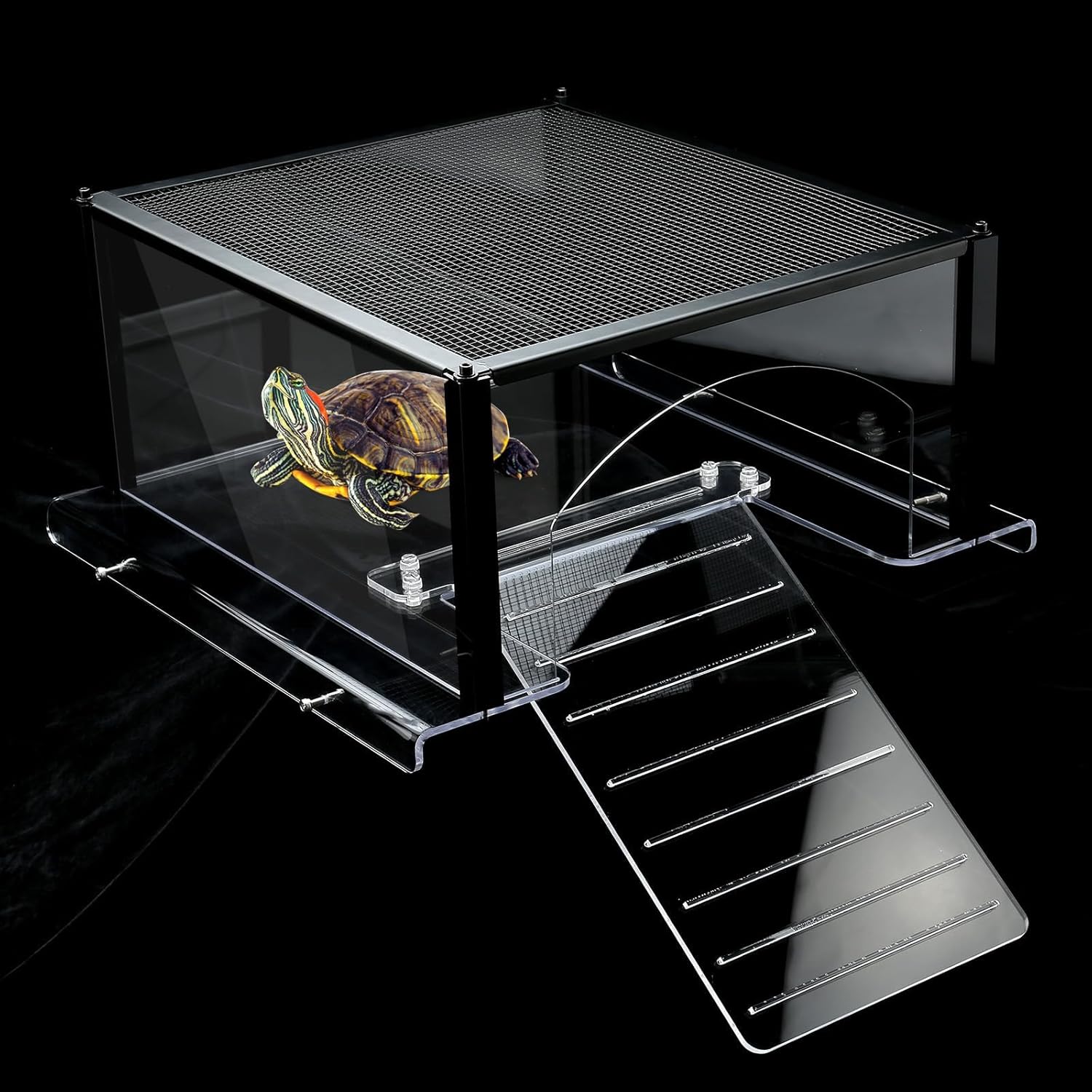 Turtle Topper Basking Platform for Aquatic Turtles 40 Breeder 75 Gallon, Aquatic Reptile Ramp Dock, Terrace, Turtle Tank Accessories