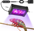 UVB Reptile Light, 9W UVA UVB LED Heater Lamp Bar for Bearded Dragon, Turtles, Gecko, Snake, Lizard, Adjustable 6/10/12H Timer, Dimmable with 3 Lighting Modes