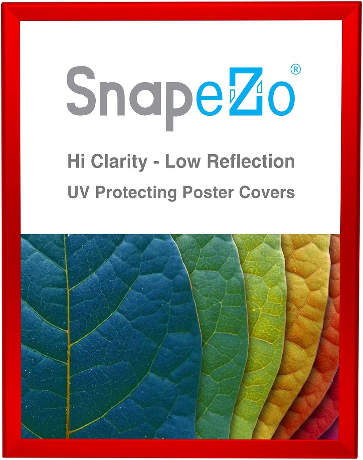 SnapeZo Photo Frame 16x20, Red, 1.25 Inch Aluminum Profile, Front-Loading Snap Frame, Wall Mounting, Professional Series