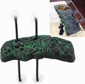 Turtle Climbing , Basking Automatic Floating Pier Terrapin Dock Reptile Ramp Terrarium Ornament with Suction Cup for Semi Aquatic Animals(L)
