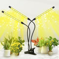 LED Grow Light, 3 Heads Full Spectrum Plant Light with Clamp for Indoor Plants & Seed Starting, 10-Level Dimmable, Auto On Off, Timing 4 9 12Hrs