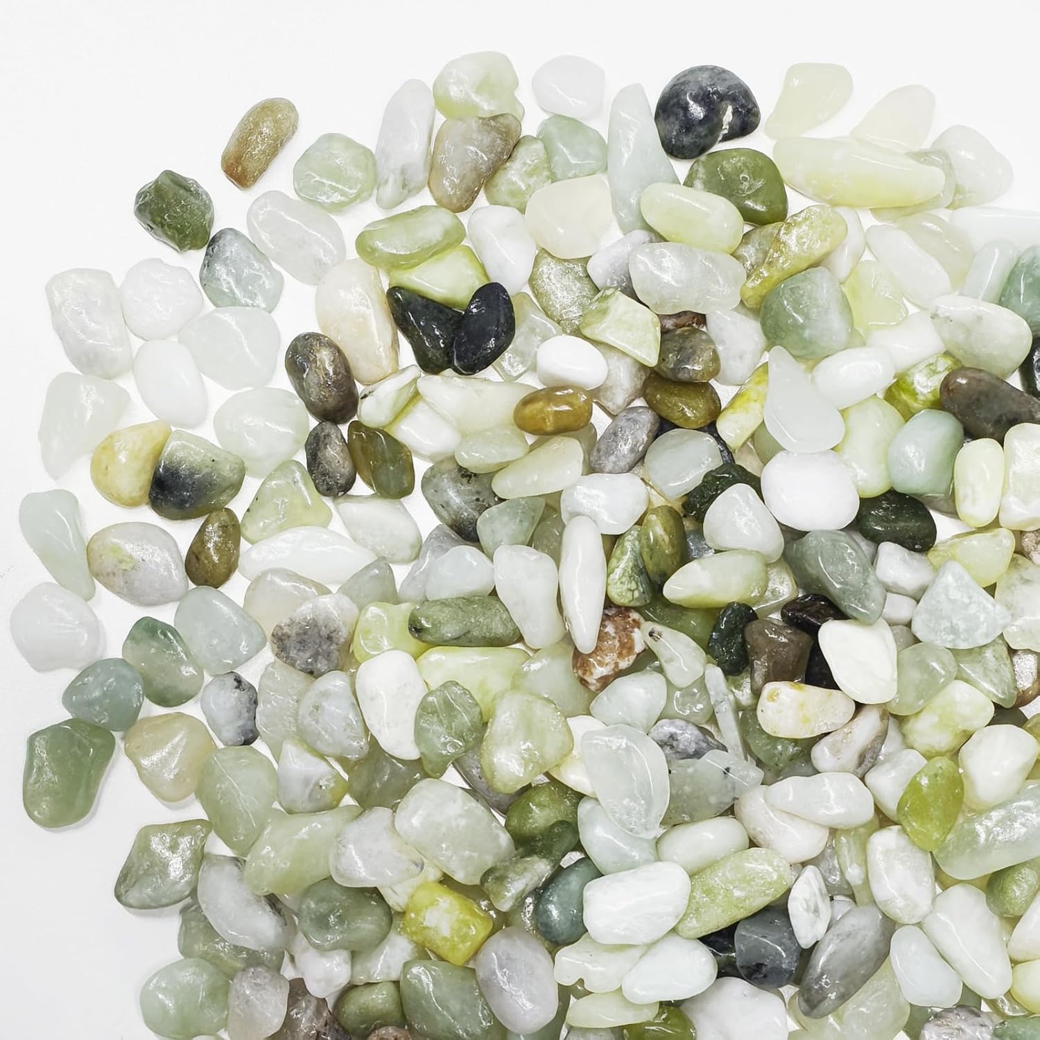 2.5LB Succulent and Cactus Pebbles, 1/5 Inch Jade Pebbles for Indoor Plants, Decorative Gravel for Vases, Bamboo, Succulent, Terrarium, Crafts, Cactus