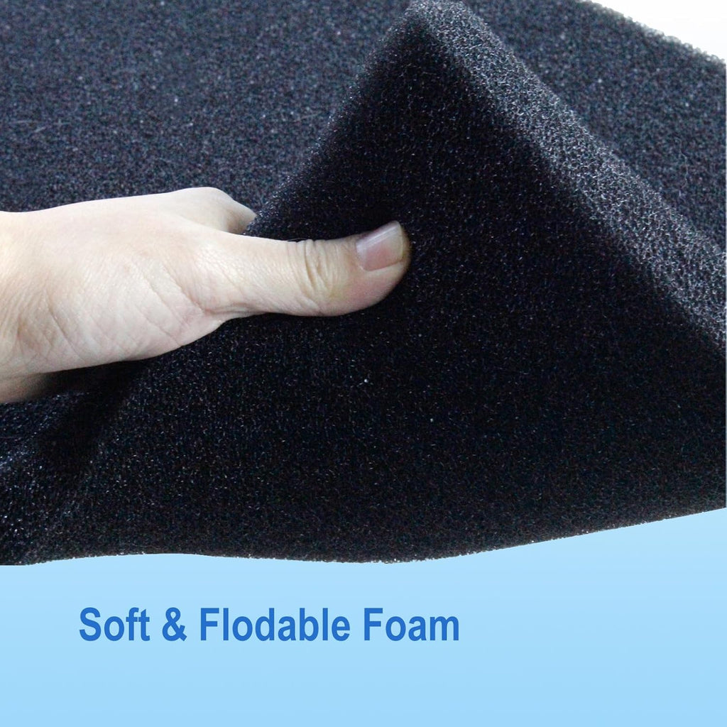 AQUANEAT Aquarium Bio Sponge Filter Media Pad Cut-to-Size Open Cell Foam Sheet for Fish Tank Sump (72" x 12" x 1")